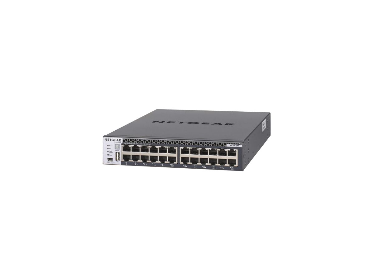 Netgear M4300-24X Managed L3 10G Ethernet (100/1000/10000) Schwarz 1U