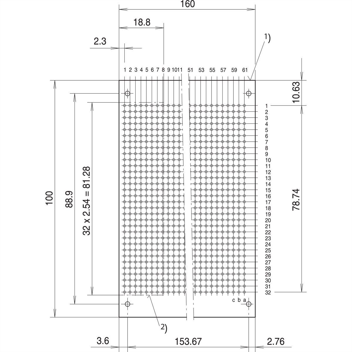SCHROFF Einfach-LED, kurze Bauform, x 3,2 mm - LEUCHTDIODE 3,2 GE 1.EBENE
