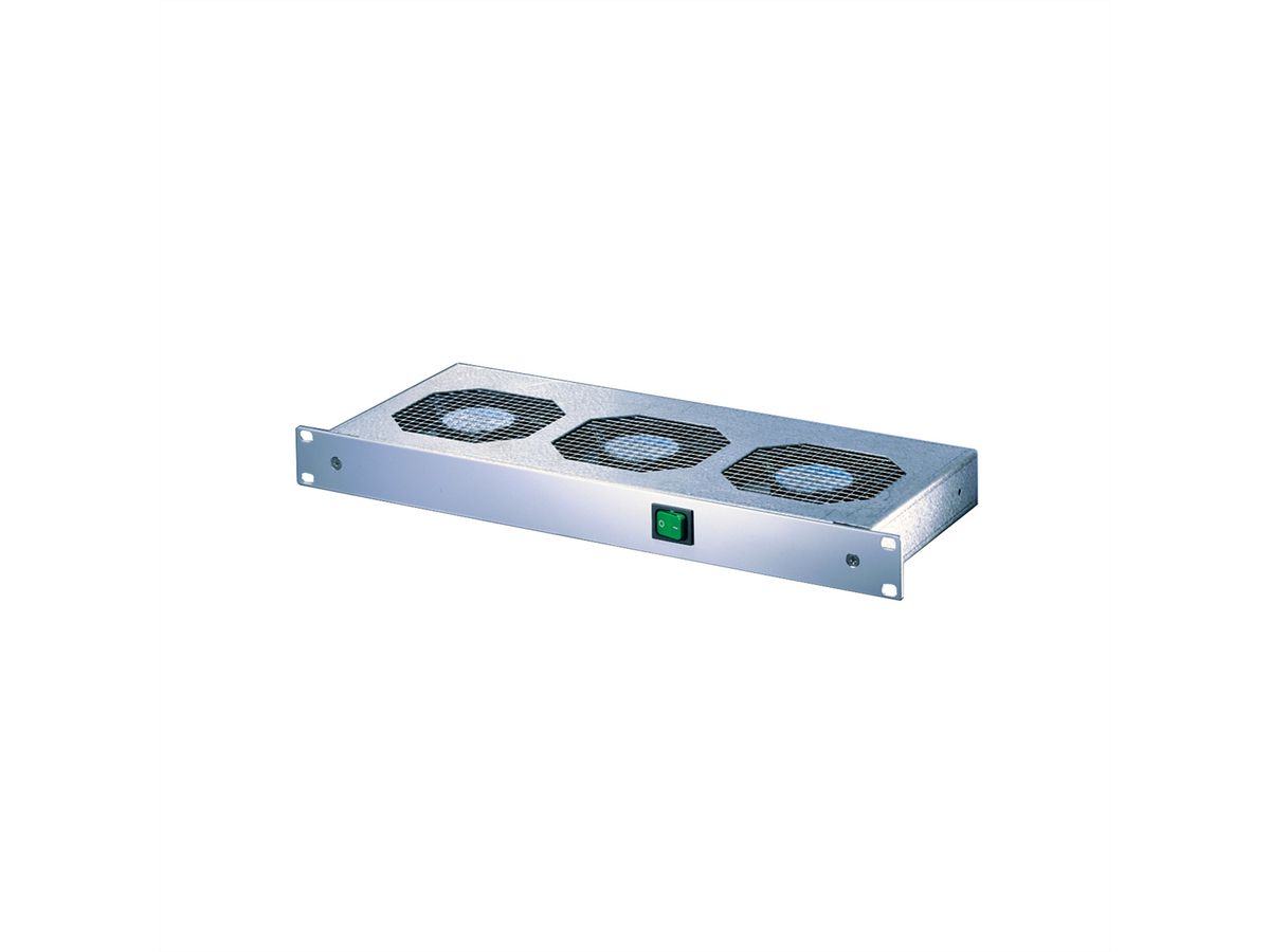 SCHROFF 19" Umlüfter, 6 Ventilatoren, 1 HE - UMLUEFTER 19"M.SCH. 230V
