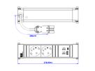 BACHMANN POWER FRAME 2xSchutzkt. USB A&C, USB Charger 22W 0,2m GST18