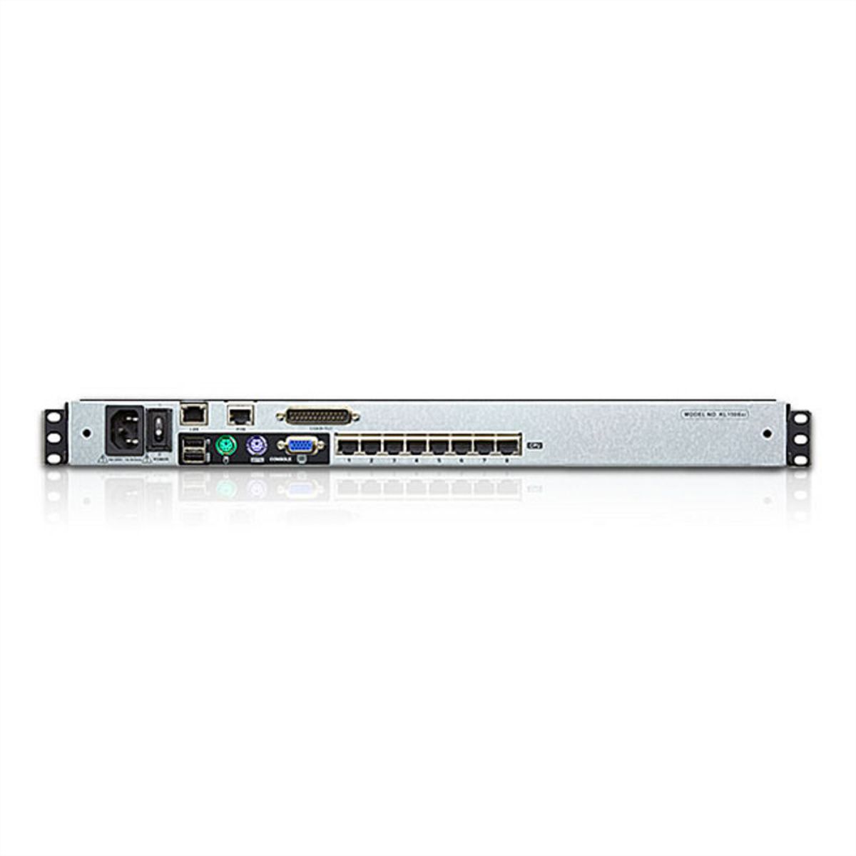 ATEN KL1508AiN KVM Over IP Switch, 8 Port, 48cm LCD, VGA, PS/2-USB, DE-Layout