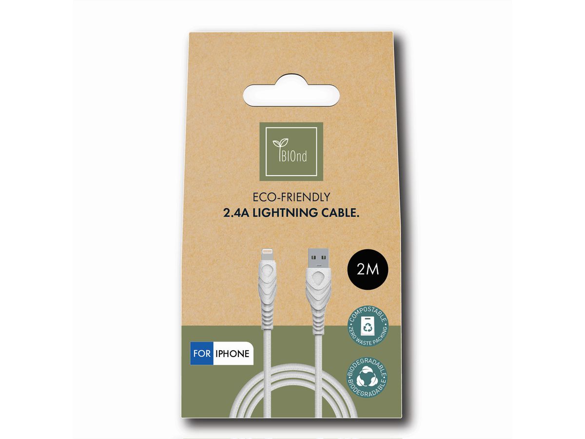 BIOnd BIO-12-IP USB-A to Lightning 2,4A Cable, 2 m