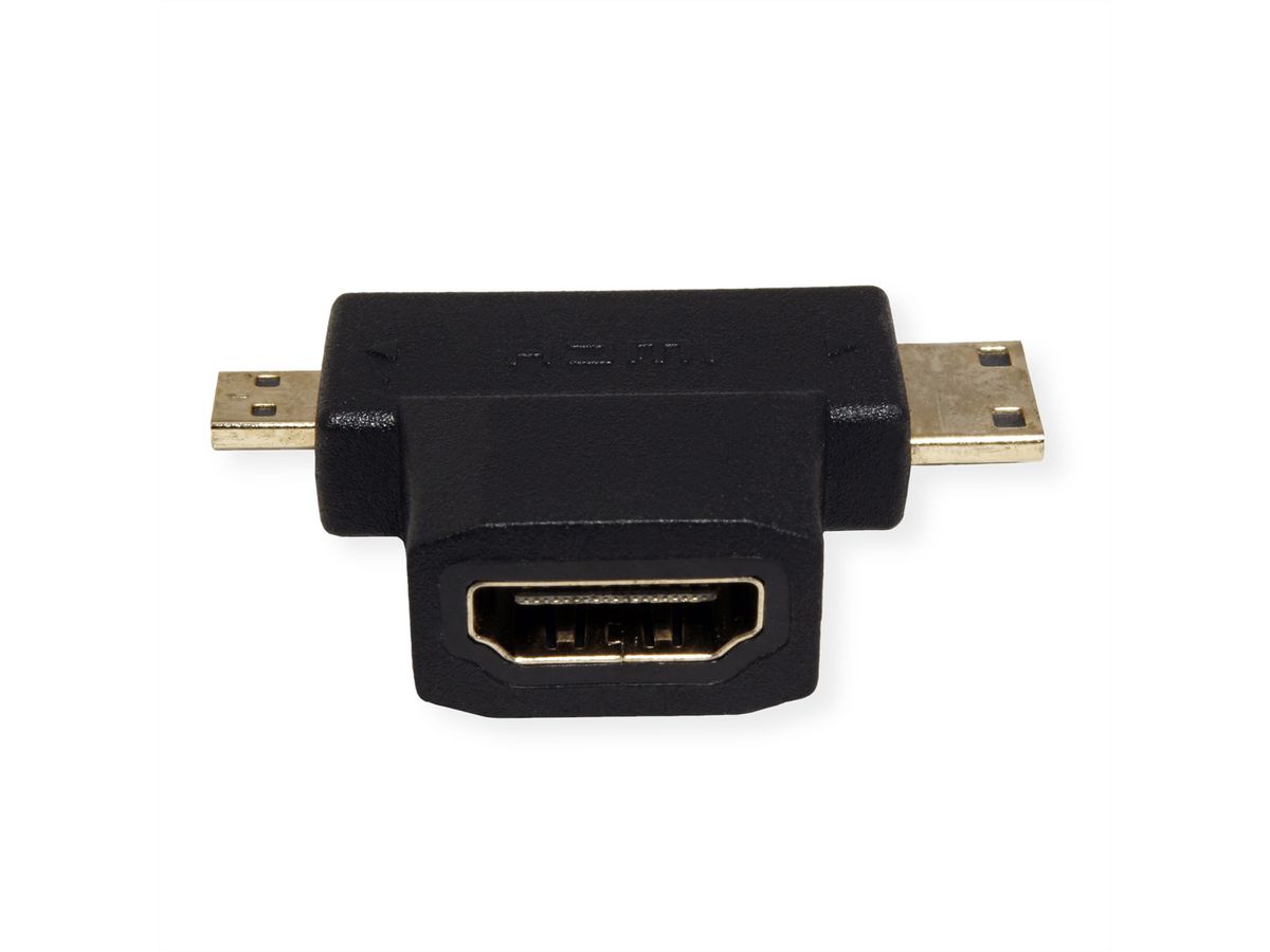 VALUE HDMI T-Adapter HDMI  - HDMI Mini + HDMI Micro