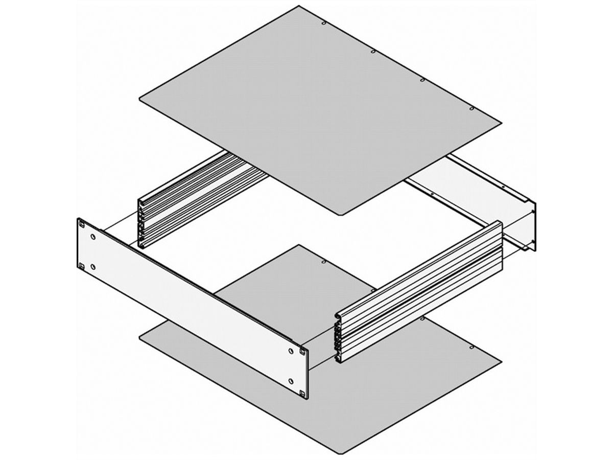 SCHROFF Abdeckbleche - ABDECKBLECH 220T GESCHLOSSEN