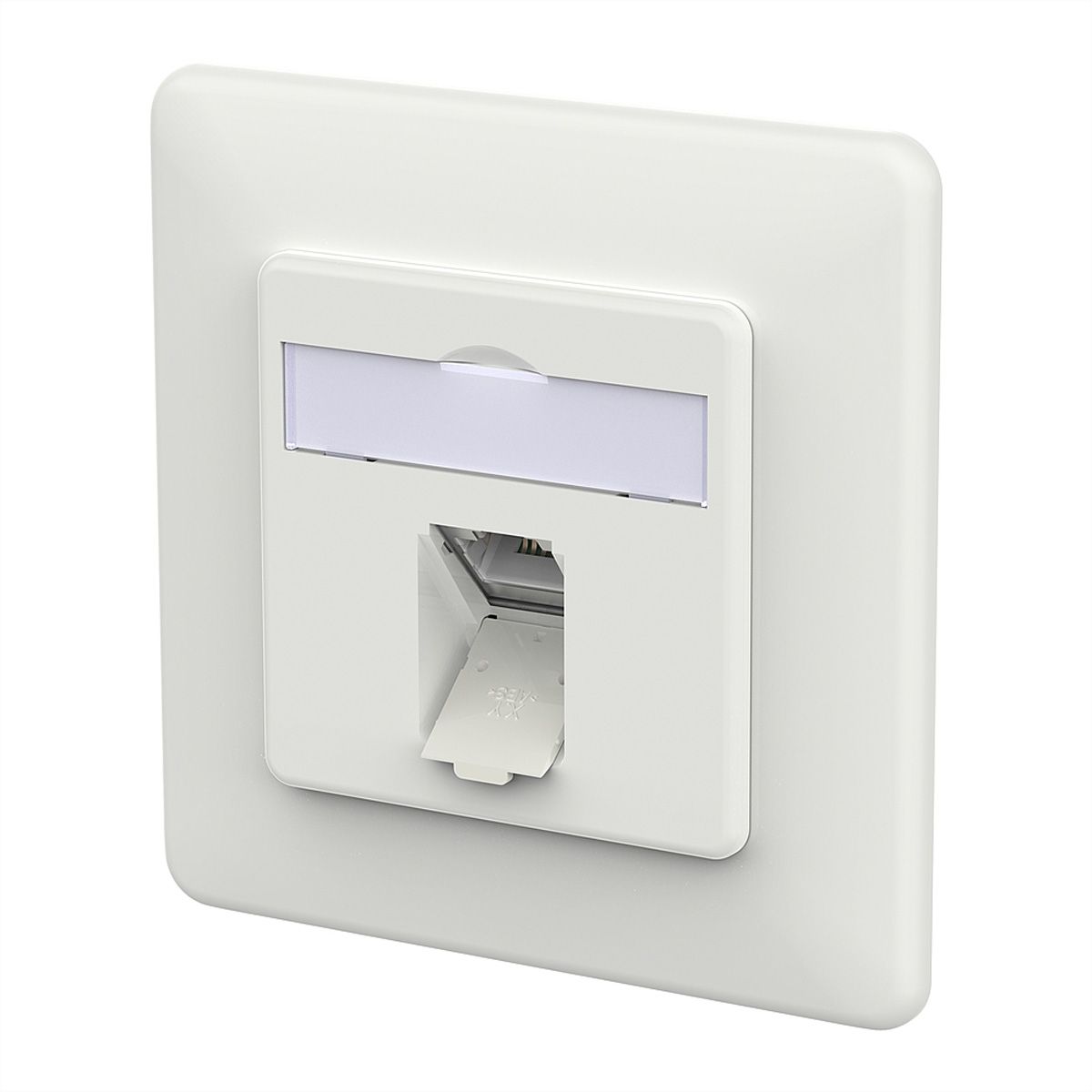 METZ CONNECT E-DAT C6A IDC Dose, 1 Port, UP, verkehrsweiß