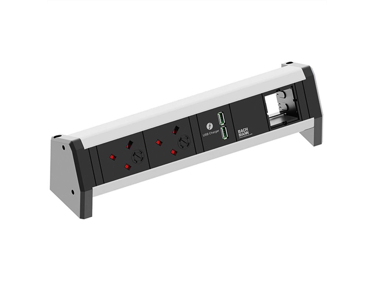 BACHMANN DESK 2xUK 3,15A USB Charger, 1xCM GST18 United Kingdom