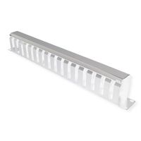 VALUE 19-Zoll-Frontplatte 1 HE mit Rangierkanal 40 x 60 mm, grau