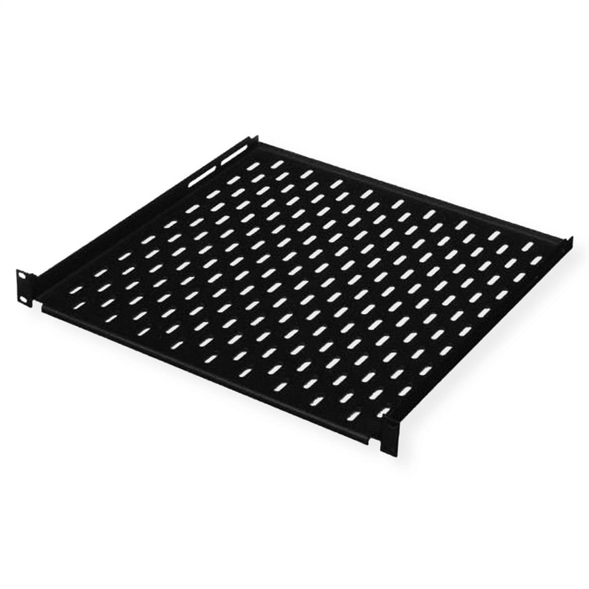 CONTEG 19"-Geräteträger schwarz 1 HE, 435 x 150 mm, max. 15kg
