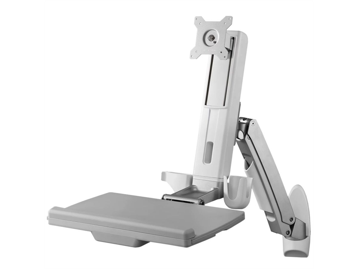 SCHROFF Verstellbarer Monitorarm mit Tastatur Ablage, bis 8 kg