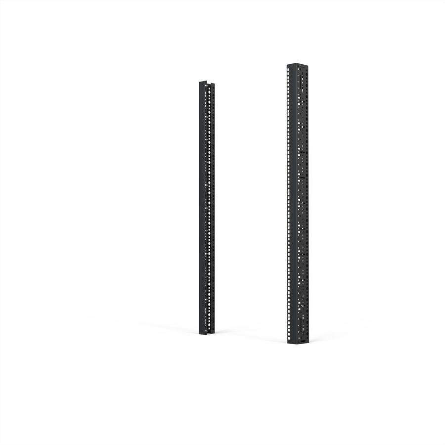 SCHROFF 19"-Winkelprofil mit Universal-Lochung (EIA), RAL 7021 - WINKELPROFIL 19"24HE 7021(2X)