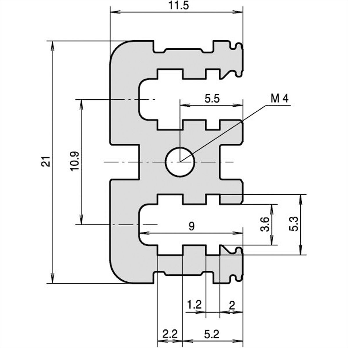 SCHROFF Modulschiene mitte, Typ VT - MODULSCH. MITTE 28TE VT
