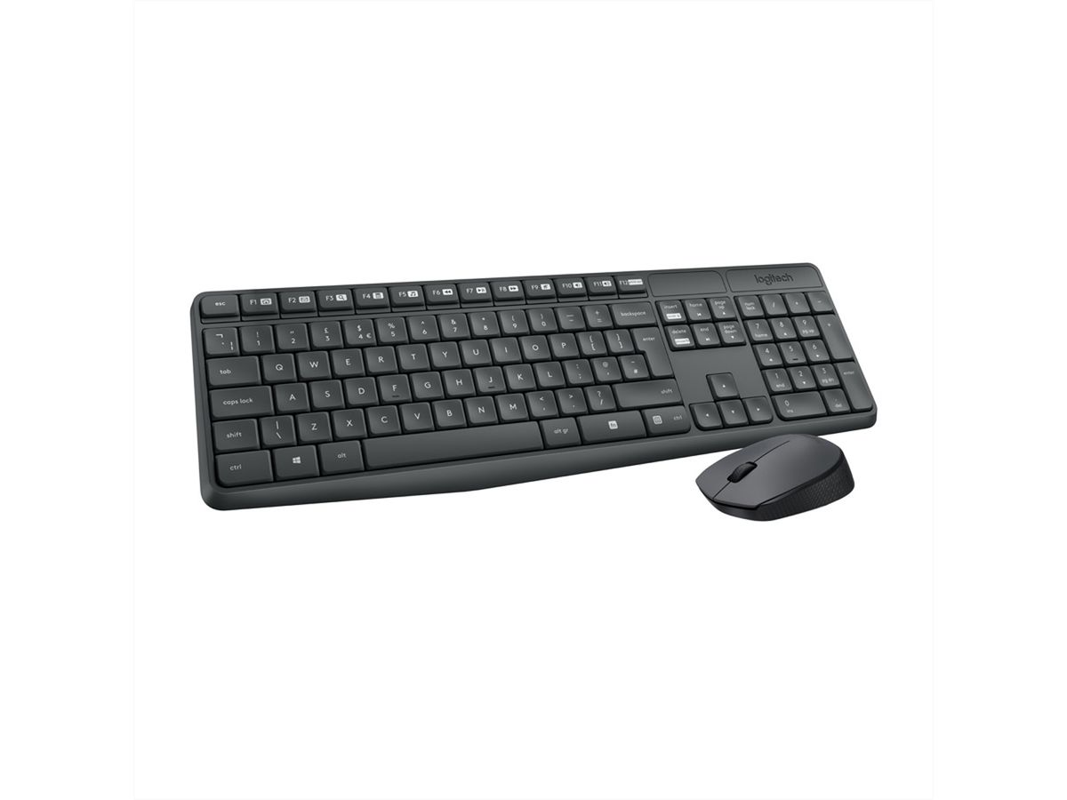 Logitech MK235 Wireless Combo Tastatur, Maus, schwarz