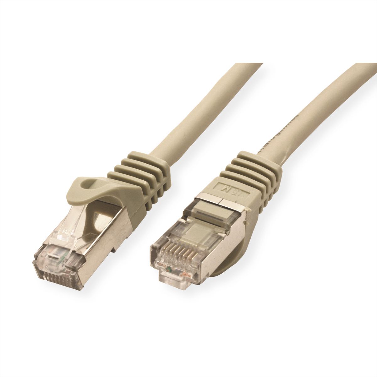 VALUE S/FTP-Kabel Cat.7, mit RJ-45 Steckern (500 MHz / Class EA), grau, 0,5 m