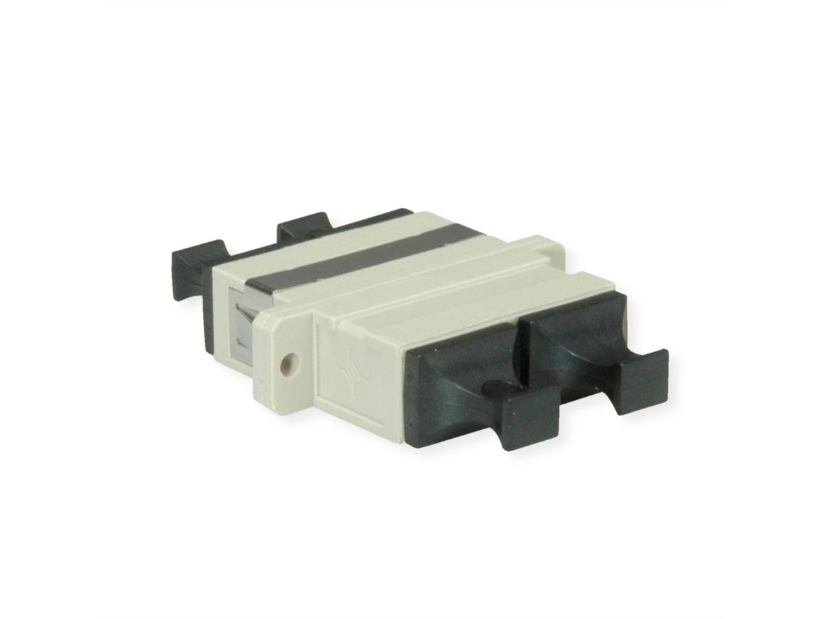 TELEGÄRTNER SC Duplex Kupplung, Multimode, Keramikhülse, Kunststoffgehäuse, beige