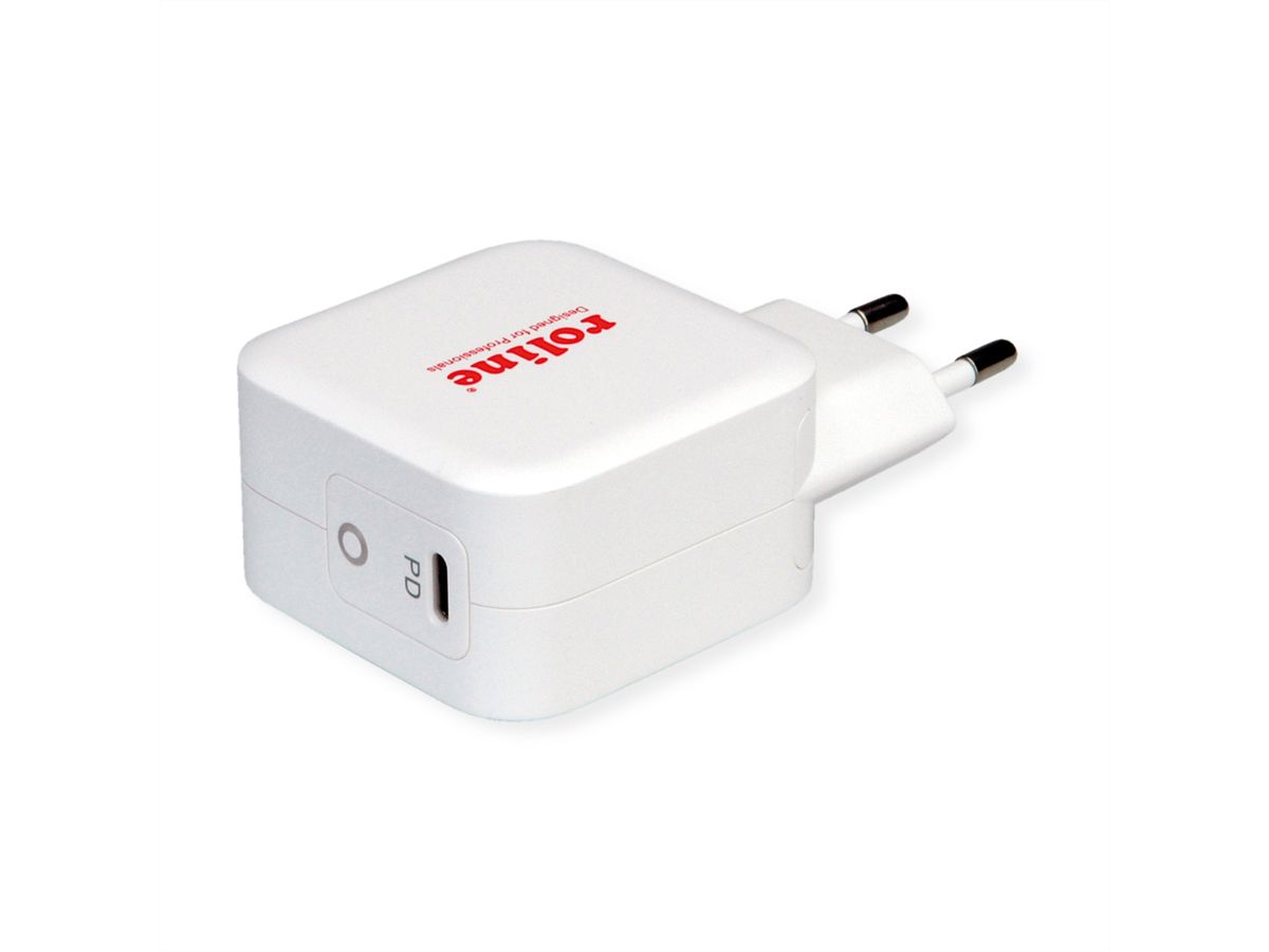 ROLINE USB Charger mit Euro-Stecker, 1x USB Typ C, PD, 61W