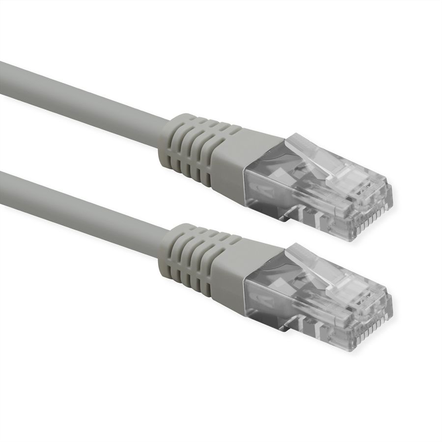 ROLINE Patchkabel Cat.6 (Class E), UTP, PoE, grau, 10 m