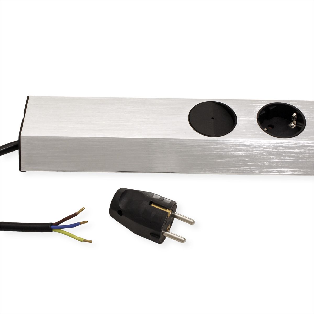 BACHMANN CASIA 4x Schutzkontakt, Schalter, Edelstahl - SECOMP 