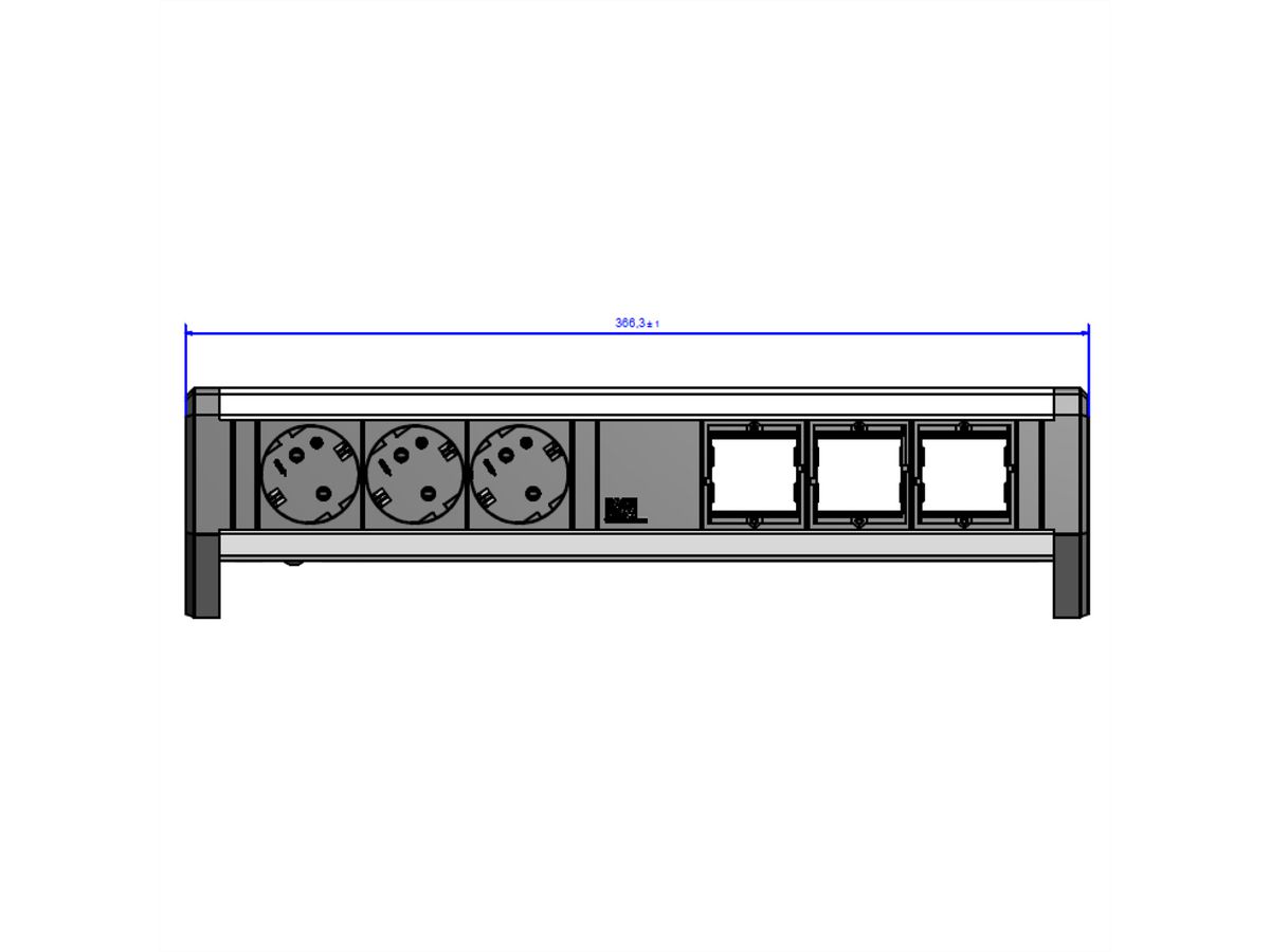 BACHMANN DESK 3x Schutzkontakt 3x ABD