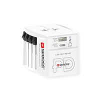 Skross MUV USB A/C 65PD Reiseadapter mit USB-C Kabel, Weltweit