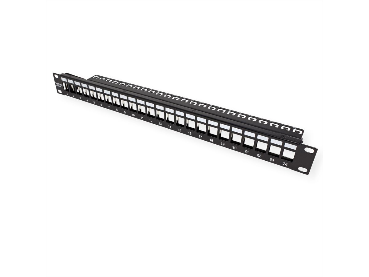 TRENDnet TC-KP24S Patch Panel, 24-Port Blank Keystone Shielded  1U