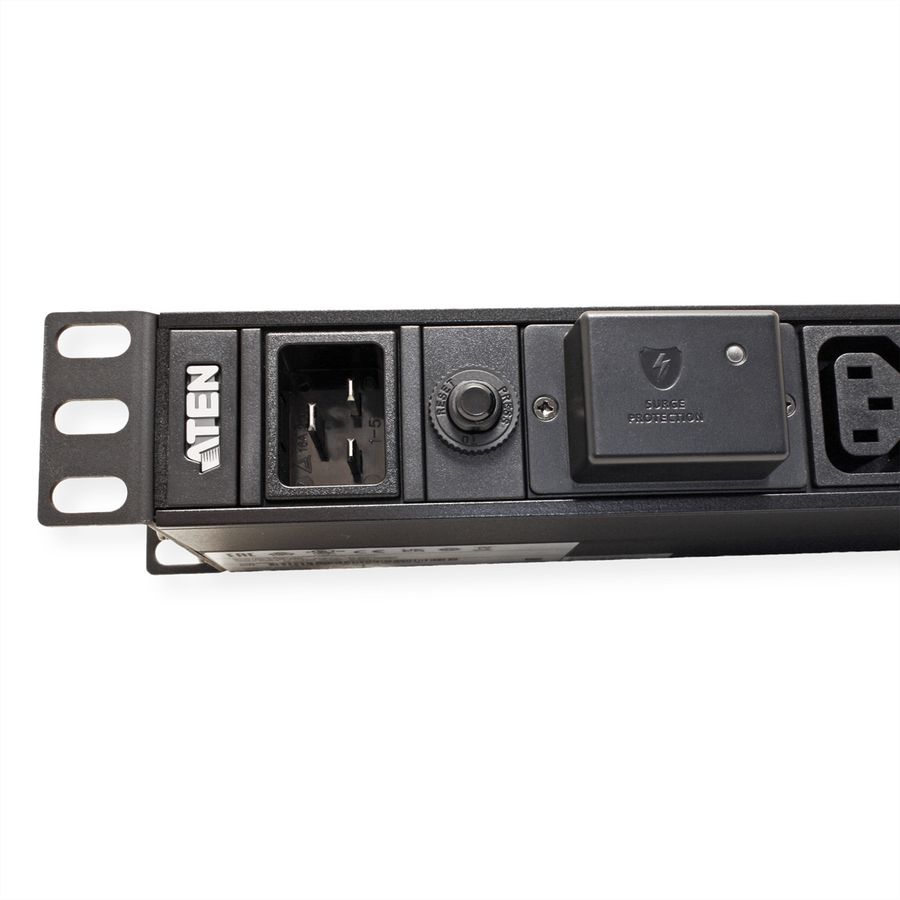 ATEN PE0218SG 1U 16A 18-Port Basic PDU mit Überspannungsschutz