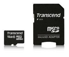 Transcend TS16GUSDHC10 Speicherkarte 16 GB MicroSDHC NAND Klasse 10