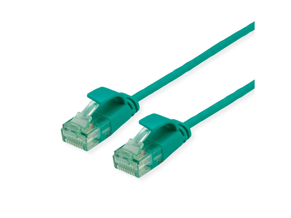 ROLINE RM UTP DataCenter Patchkabel Kat.6A (Class EA), slim, grün, 1 m