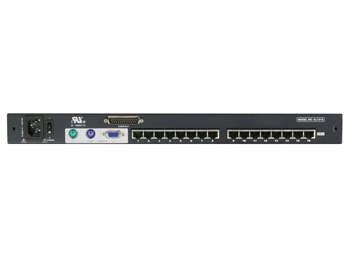 ATEN KL1508AN KVM-Switch, 48cm TFT, VGA, PS/2-USB über Kat 5, 8 Port, D