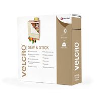 VELCRO® Klettband zum Aufnähen & Aufkleben, Haken & Flausch 20mm x 10m Schwarz