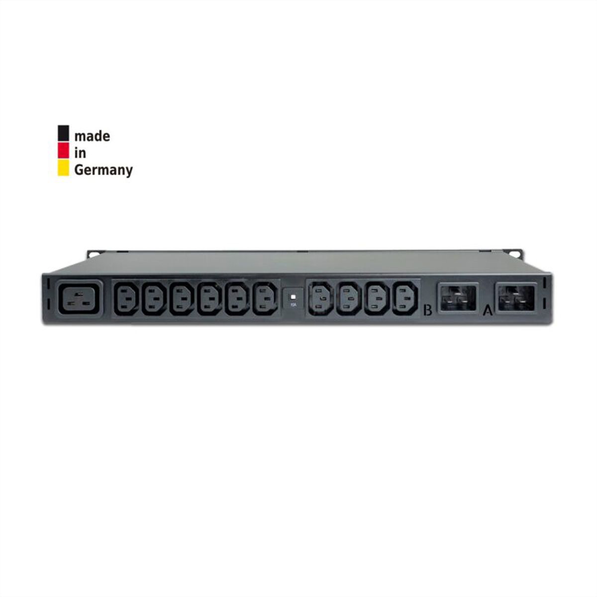 GUDE 8801-3 Expert Transfer Switch 16A  1x IEC C19, 6x IEC C13 (4xFuse), Netzwerk