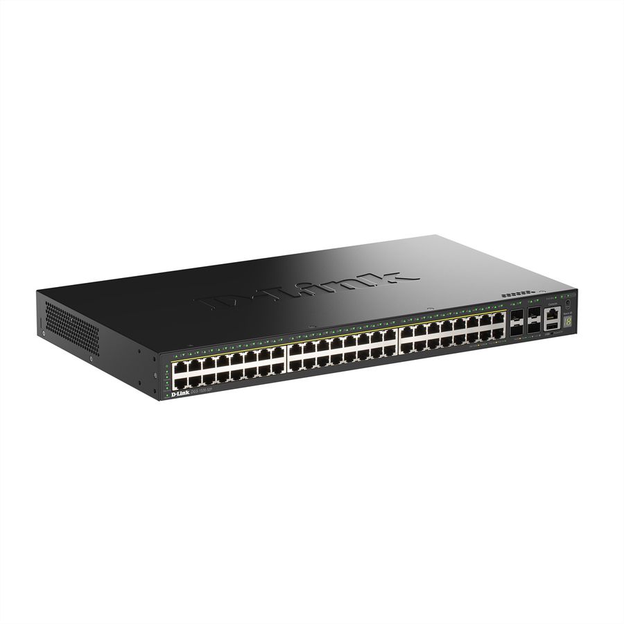 D-Link DGS-1530-52P/E 52-Port Switch Smart Managed PoE+ Gigabit Stack 4x 10G