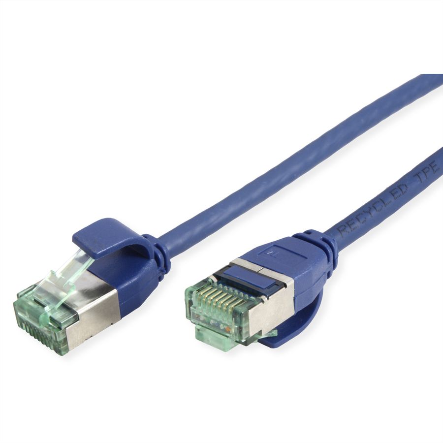 ROLINE RM U/FTP DataCenter Patchkabel Cat.6A (Class EA), slim, blau, 5 m