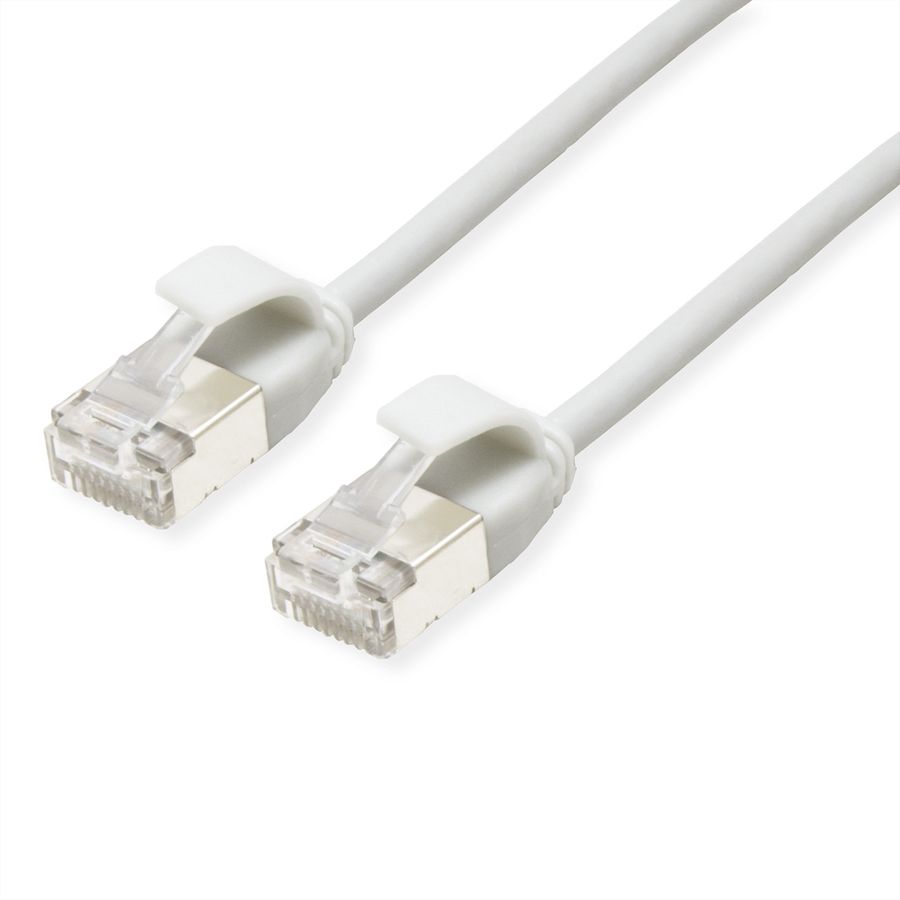 ROLINE U/FTP DataCenter Patchkabel Cat.6A (Class EA), LSOH, slim, weiß, 2 m