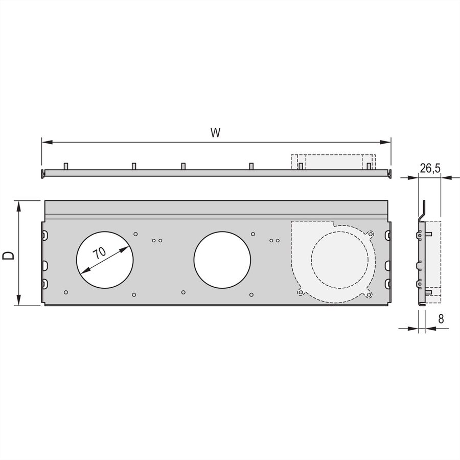 SCHROFF Radiallüftereinheit für ratiopacPRO air - LUEFTERWANNE 28TE 220T KPL.