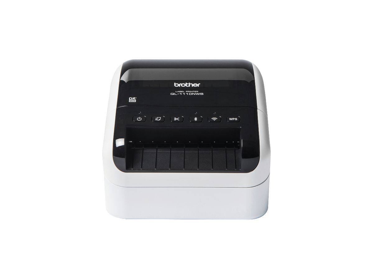 Brother QL-1110NWBC Etikettendrucker Direkt Wärme 300 x 300 DPI 110 mm/sek Verkabelt & Kabellos Ethernet/LAN DK WLAN Bluetooth