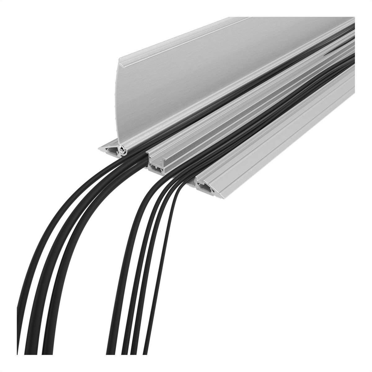 DATAFLEX Addit Kabelschutz, gerade 412, silberfarben, 90 cm