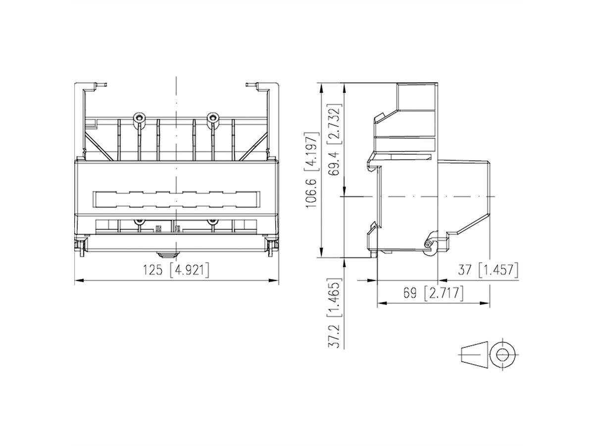 METZ CONNECT Tragschienenadapter, zur Montage von 6fach-Verteilermodulen