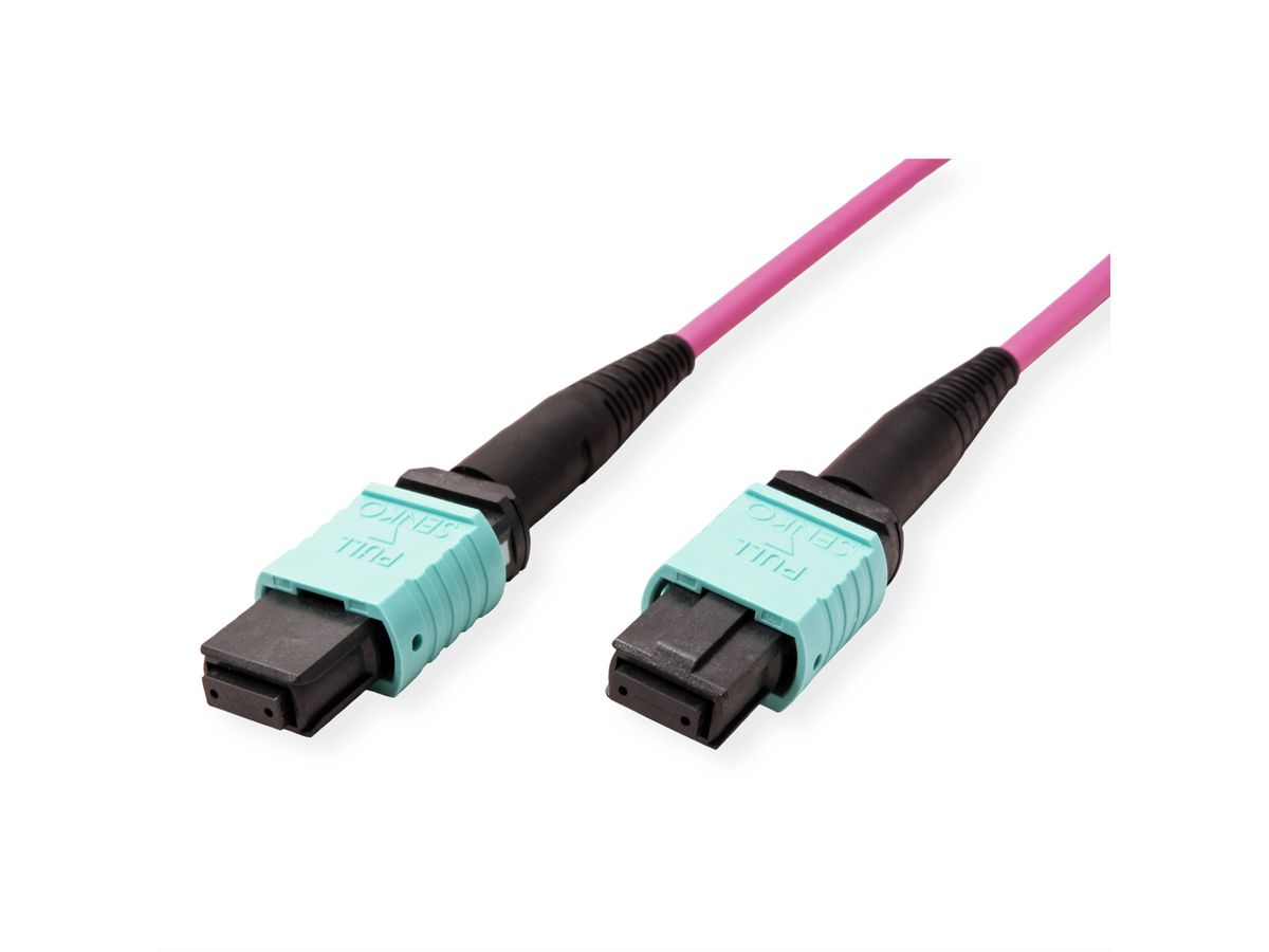 VALUE MPO-Trunk-Kabel 50/125µm OM4, MPO/MPO, TYPE A, violett, 10 m