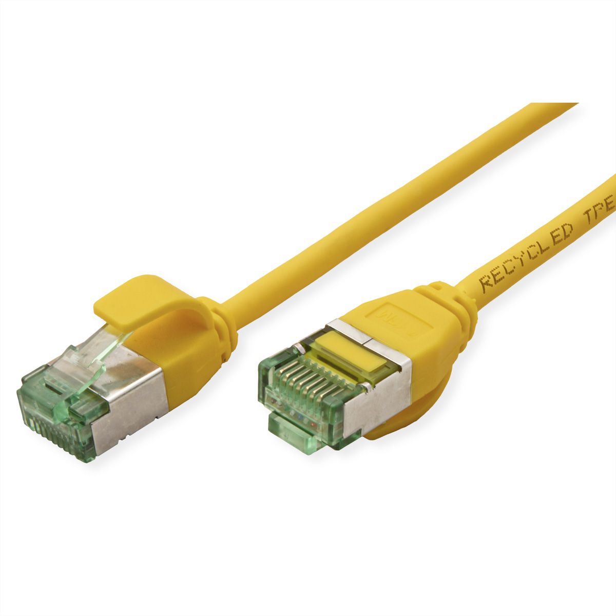 ROLINE RM U/FTP DataCenter Patchkabel Cat.6A (Class EA), slim, gelb, 0,3 m