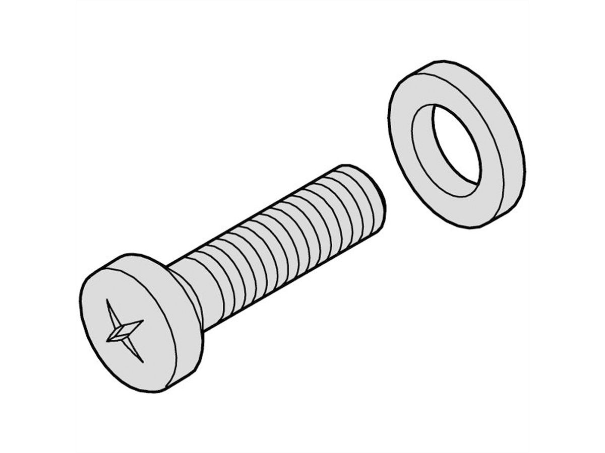 SCHROFF Schraube + Schraubensicherungsscheibe - NTS SCHRAUBE+S.SCHEIBE 100S