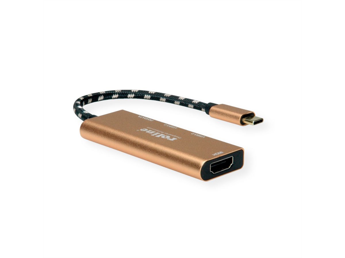 ROLINE GOLD USB Typ C Dockingstation, HDMI 4K, 2x USB 3.2 Gen 1, 1x PD