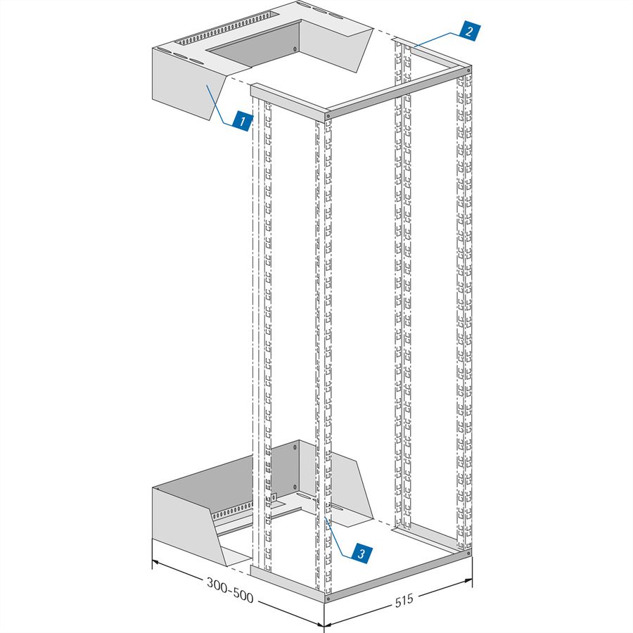 APRANET 19"-Wandrack, offenes 19"-Gestell