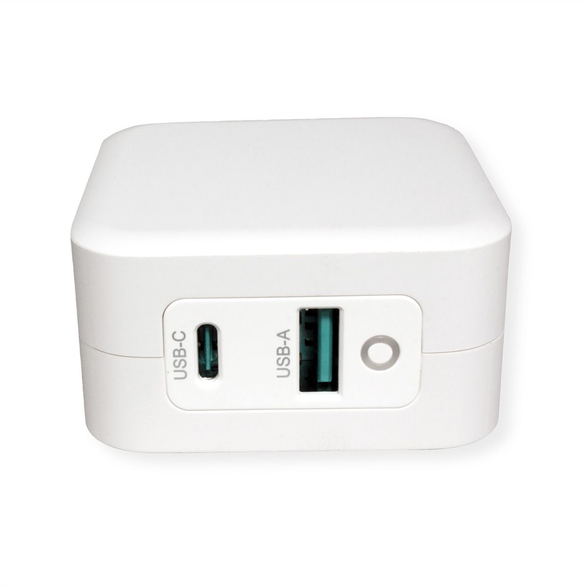 ROLINE USB Charger mit Euro-Stecker, 2 Port (Typ-A QC3.0, Typ-C PD), 65W