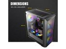 ANTEC AX67 ARGB PC Gehäuse Midi Tower Gaming ATX, schwarz