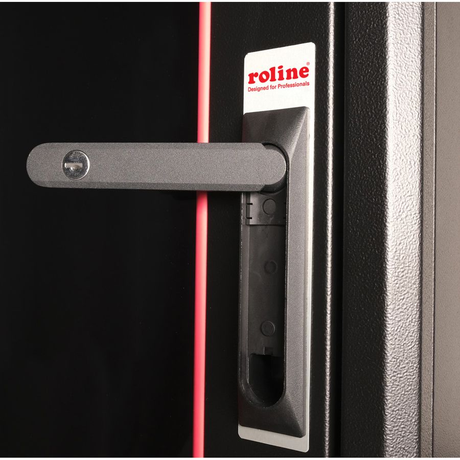 ROLINE 19-Zoll Netzwerkschrank Basic 32 HE, 800x800 BxT Glastür schwarz