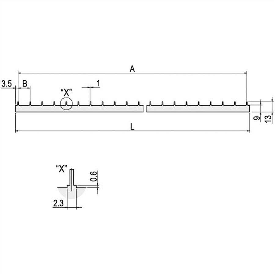 SCHROFF Leiterplatten-Stromschienen - LP-SCHIENE 1POL.4TE L332,1MM