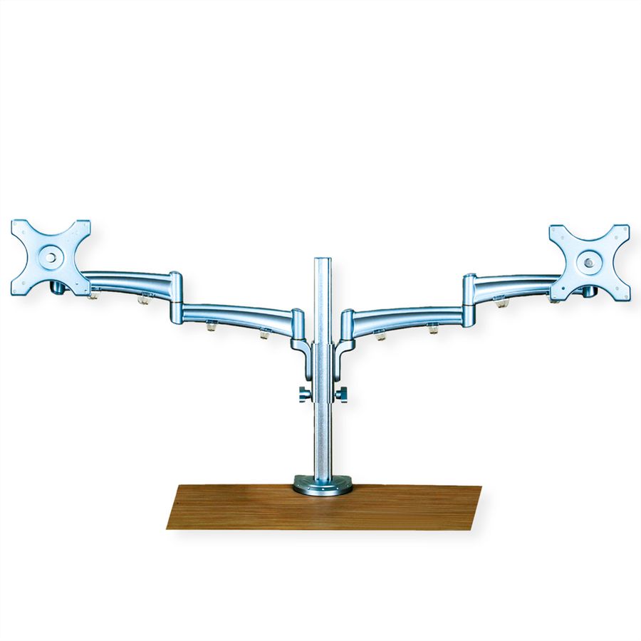 VALUE LCD-Doppelarm Tisch-Trägerstange, 4 Gelenke, separat höhenverstellbar, bis 2x 5 kg