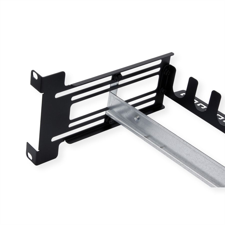 VALUE 19-Zoll-Tragrahmen für Hutschienengeräte, 3HE, schwarz