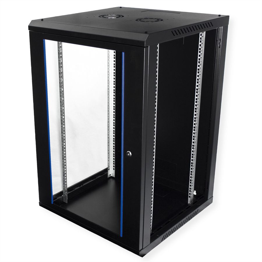 VALUE 19-Zoll Wandgehäuse 18HE, 600x600mm schwarz, Bausatz