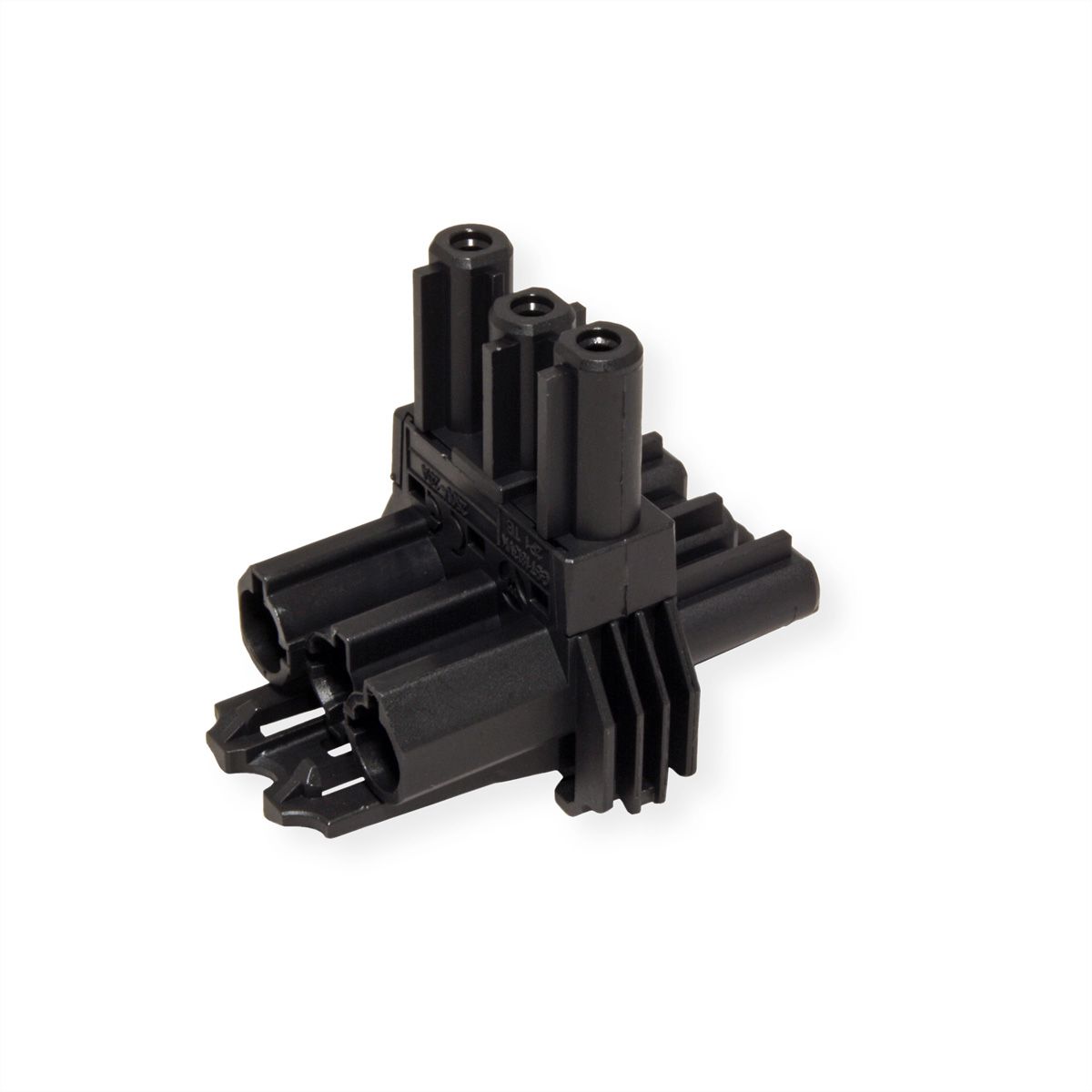 BACHMANN Verteilerblock WIELAND GST18 1xIn/2xOut, mit Befestigungsmöglichkeit, schwarz